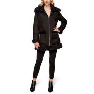 Sam Edelman Shearling Zip Front Jacket